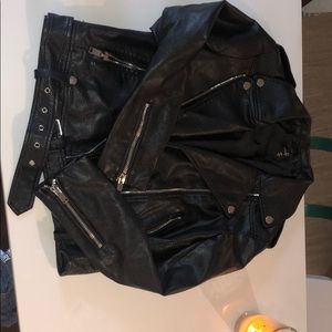 Faux Black Leather Jacket